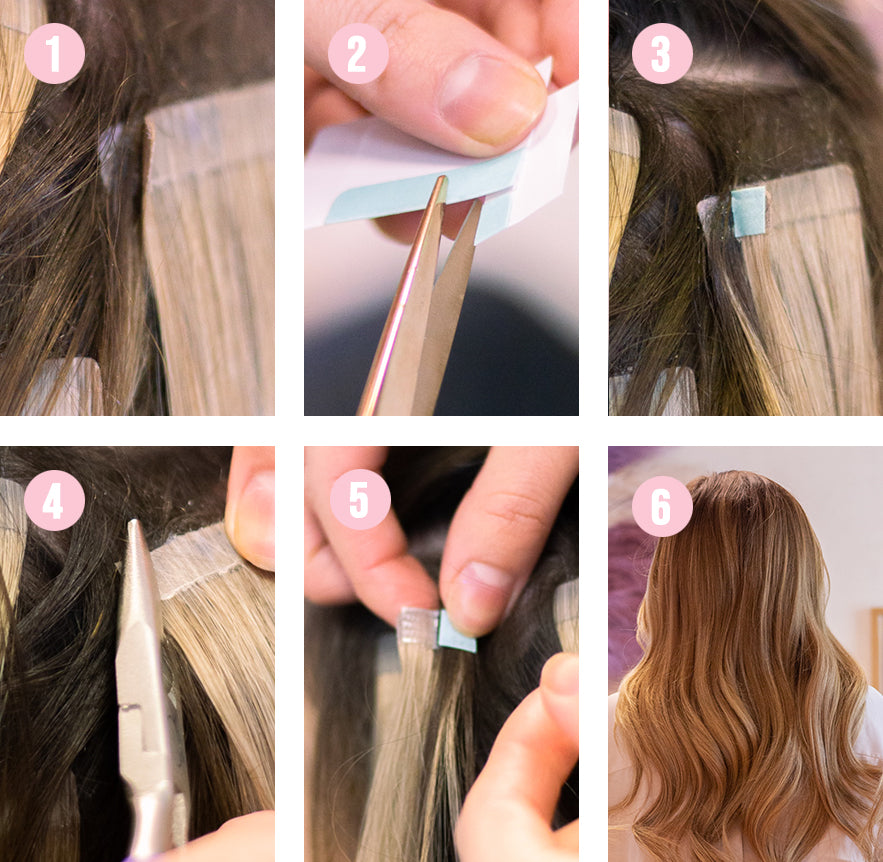 How To Place Tape In Hair Extensions