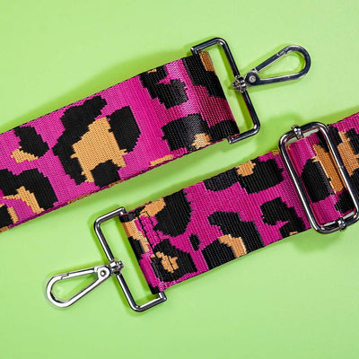 Pink Leopard Woven Strap Set