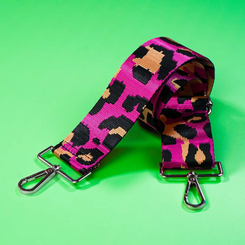 Pink Leopard Woven Strap Set